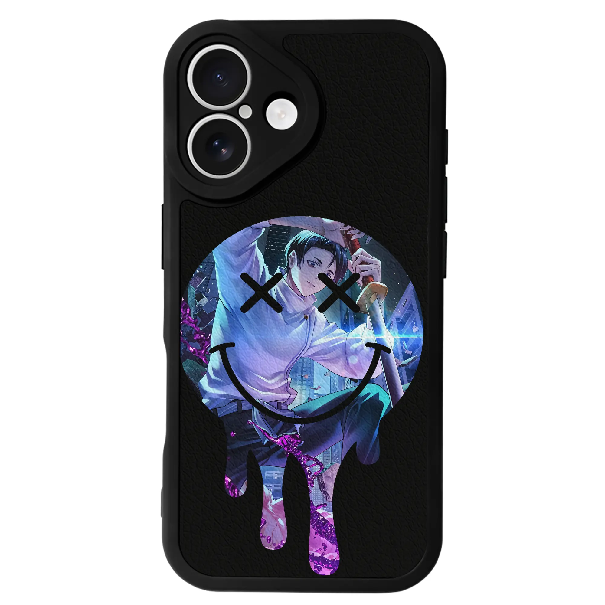 呪術廻戦 グッズ,乙骨 憂太 - IPhone 16シリーズ対応 ・ シリコンスマホケース ・ レザー調 ・ 高精度フィット ・ 耐衝撃 ・ ワイヤレス充電対応 ・ 精密カット